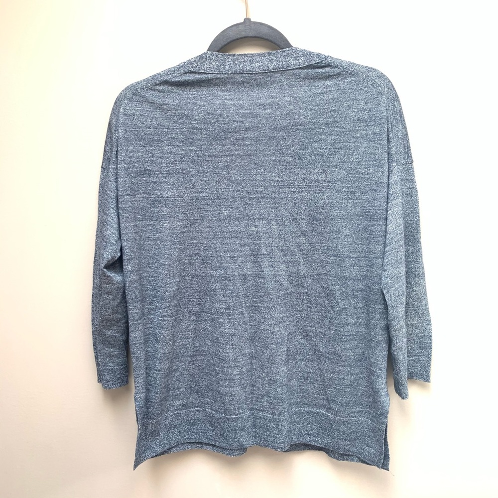 Sold- J. Crew Merino Wool Linen V Neck Sweater - Picture 4 of 7